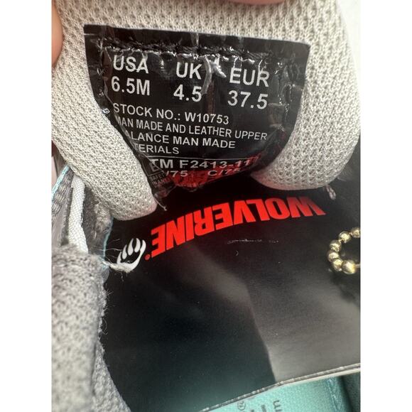 Wolverine JETSTREAM Women's Work Shoe Grey/Blue US Size 6.5 Medium - Picture 10 of 11